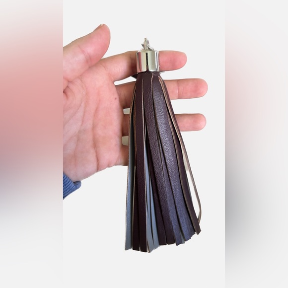 Halogen Gray and Eggplant Leather Clutch - Picture 4 of 5